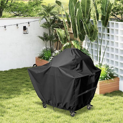 Outdoor Dining Grill Cart Cover - 34" D x 29" W x 29" H, 600D Grill Cart Cover for Glacenox, Heavy Duty Waterproof BBQ Food Prep Table Covers, Black