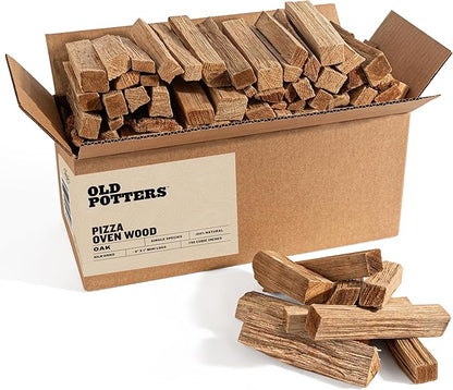 Old Potters Kiln Dried Pizza Oven Cooking Logs, Approx 12 lbs, Wood Logs for Pizza Ovens, Grills and Smokers, Solo Stove Mesa XL, Oak~ 6 Inch Mini Log, Product of USA (790 Cubic Inches)