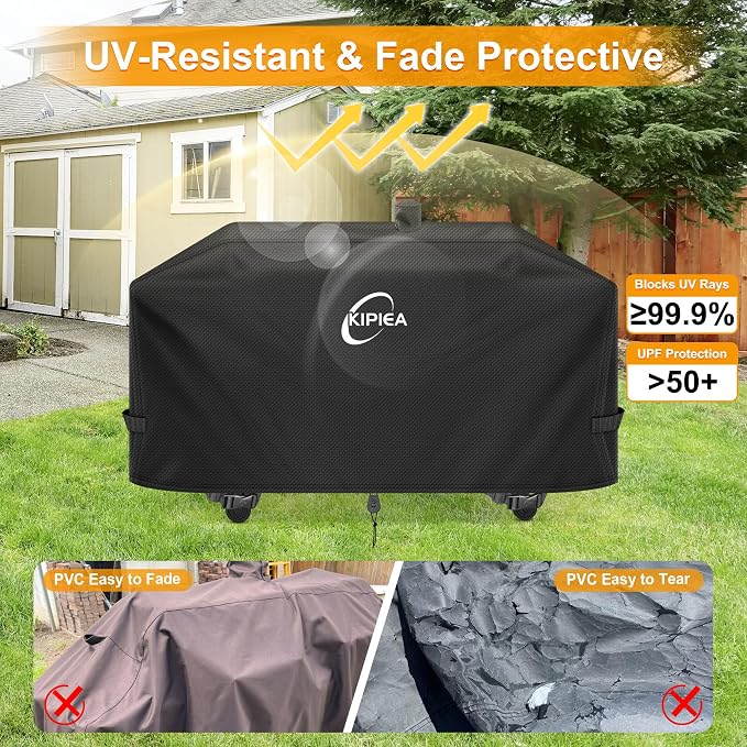 600D Heavy Duty Pellet Grill Cover for Pit Boss Memphis Combo Grill, Waterproof Wood Pellet Smoker Cover with Windproof Buckles, UV Resistant, No Tear, No Fading