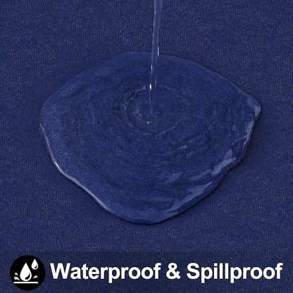 Smiry Square Table Cloth 54x54 Inch, Waterproof Wipeable Vinyl Tablecloths Protector, Oil Spill Proof Plastic Table Cover for Dining, Picnic, Camping, Outdoor, Navy