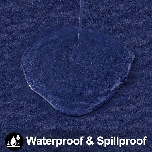 Smiry Rectangle Table Cloth 70x120 Inch, Waterproof Wipeable Vinyl Tablecloths Protector, Oil Spill Proof Plastic Table Cover for Dining, Picnic, Camping, Outdoor, Navy