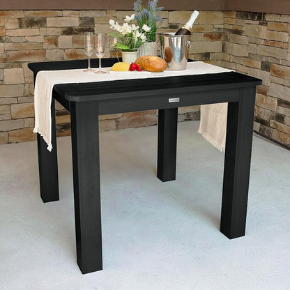 highwood Hamilton 5 Piece Square Counter Height Dining Set, Black