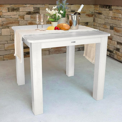 highwood AD-CNA44-WHE Hamilton 5 Piece Square Counter Height Dining Set, White