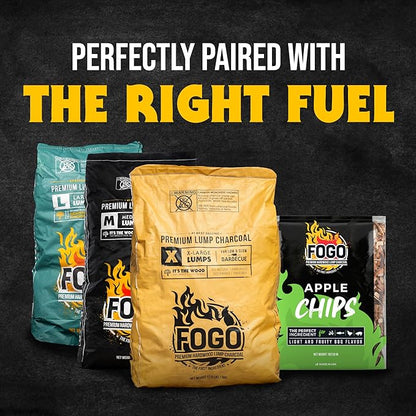 FOGO Wood Chips Variety Pack for Grilling and Smoking, 7 Flavors Including Apple, Cherry, Pecan, Oak, Post Oak, Hickory, & Mesquite, Made in USA, 1.4 lb Bags, 7-Pack