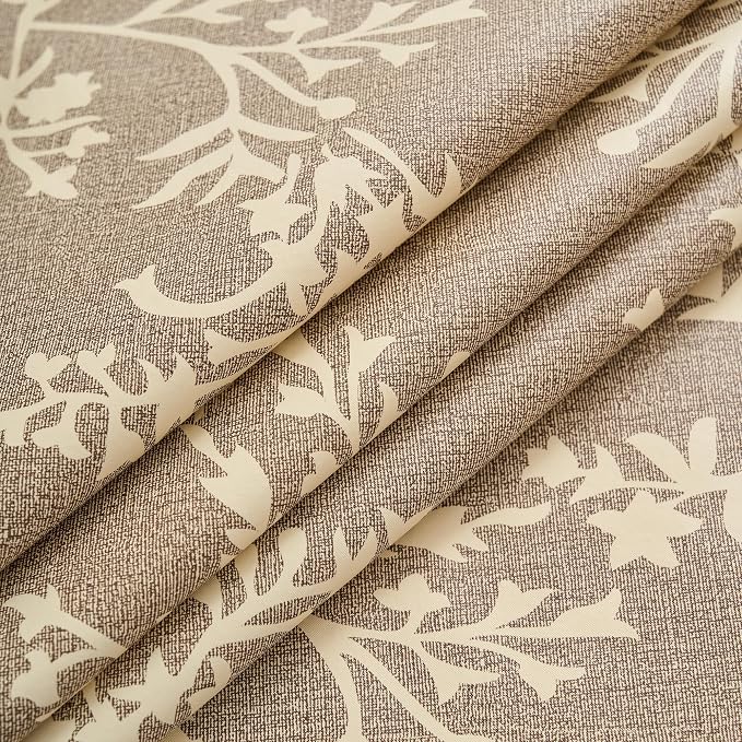 LIBERECOO Vinyl Tablecloth with Flannel Backing –Indigo Botanical Charm, Waterproof, Wipeable, Durable Table Cover – 4 Colors