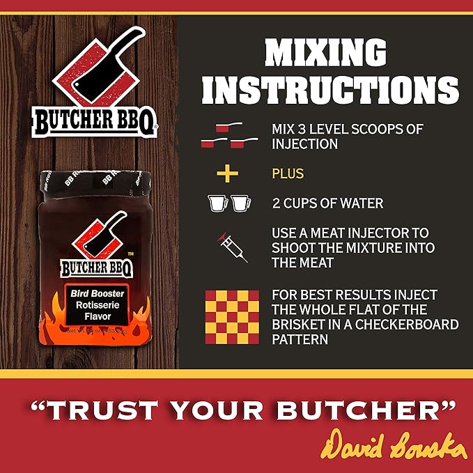 Butcher BBQ | Bird Booster Rotisserie Turkey Injector Marinade | World Championship Winning Formula | Better Than Turkey Brine | More Moisture and Flavor for Poultry | Chicken & Turkey Seasoning