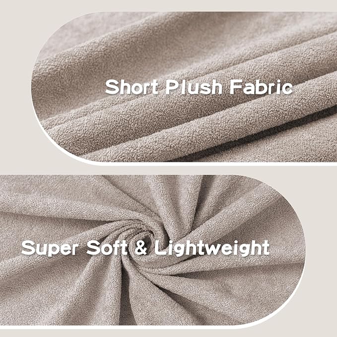 MEETSKY Couch Cover for 2 Cushion Sofa, Washable Cat Scratch Proof Sofa Covers Love Seat L Shape Soft Sectional Sofa Slipcover Furniture Protector for Dogs Pets Kids, 71" x 118", Oat