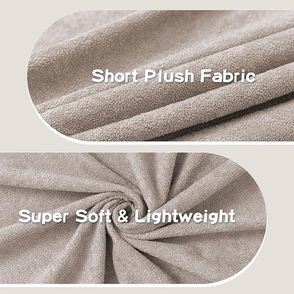 MEETSKY Couch Cover for 2 Cushion Sofa, Washable Cat Scratch Proof Sofa Covers Love Seat L Shape Soft Sectional Sofa Slipcover Furniture Protector for Dogs Pets Kids, 71" x 102", Oat