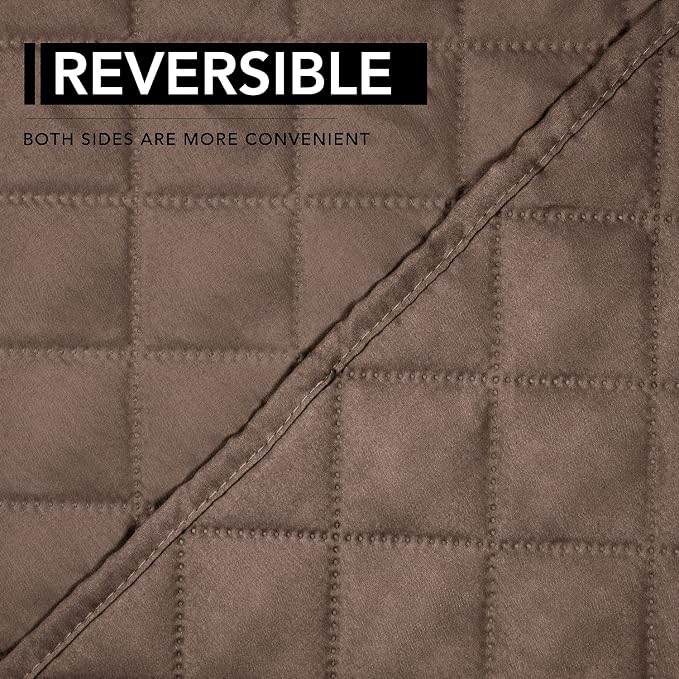 Easy-Going Reversible Couch Cover, Oversized Recliner, Brown/Brown | Machine Washable Slipcover For Dogs, Water Resistant Furniture Mat For Living Room, Non-Slip Sofa Cover, Pet Friendly