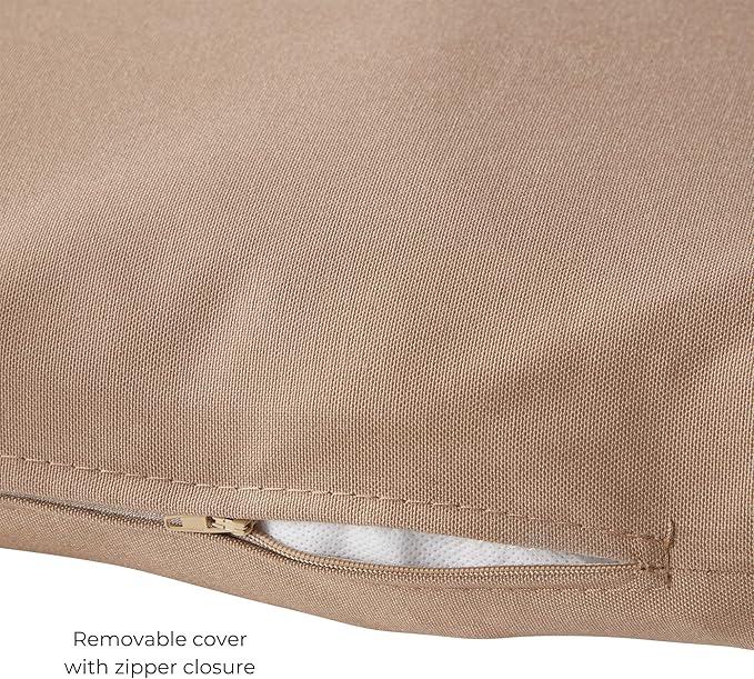 Modern Outdoor Chaise Lounge Cushion with Ties – Durable Polyester Fabric, Channel-Filled Polyfiber Insert, Removable Zippered Cover, Coronado