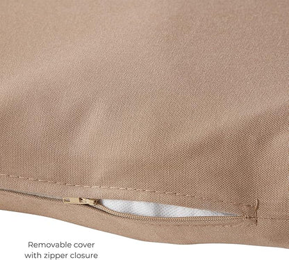 Modern Outdoor Chaise Lounge Cushion with Ties – Durable Polyester Fabric, Channel-Filled Polyfiber Insert, Removable Zippered Cover, Coronado