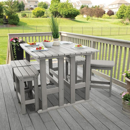 highwood Lehigh 6pc Counter Height Balcony Dining Set, Harbour Gray