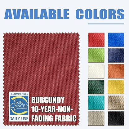EliteShade USA 10-Year-Non-Fading 9Ft Market Patio Umbrella, UPF 50+ UV Protection Performance Sun Umbrella, Heavy Duty Commercial Grade Outdoor Table Umbrella with Crank & Tilt, Windproof Vented Top for Garden, Pool, Deck and Outdoor Playsets, Burgundy