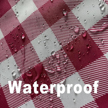 Gingham Tablecloth Fabric - Oblong 58x120 Water Resistant Valentine's Table Cloth for Indoor/Outdoor Use - Tabletop Cover Perfect for Birthday, Picnics, Gardens, and Valentines