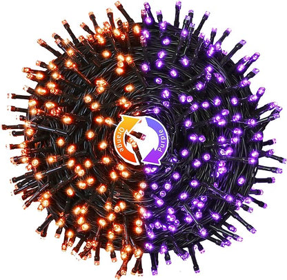 JMEXSUSS 250 LED Orange to Purple Christmas String Lights Indoor Outdoor Waterproof for Garden Patio Party Halloween Christmas Decorations