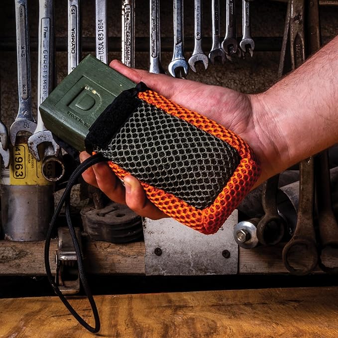 Duke Cannon Supply Co. Holiday Limited-Edition Santa's Pipe Smoke Big Brick of Soap - 10oz Holiday Soap Bar with Tactical Scrubber | U.S. Military-Grade Pouch | Coarse and Soft Mesh
