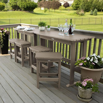 highwood Lehigh 6pc Counter Height Balcony Dining Set, Woodland Brown