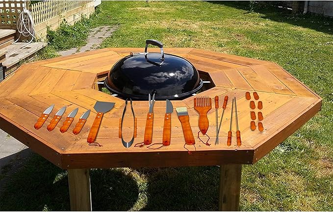 Home-Complete BBQ Grill Tools Set Collection - Barbecue Accessories with Case