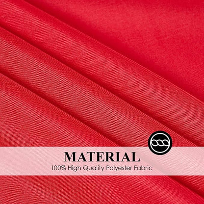 6 Pack Red Round Tablecloths 120 Inch for Dining Tables | Washable Decorative Linen Polyester Table Cover for Banquets Buffets Parties and Weddings