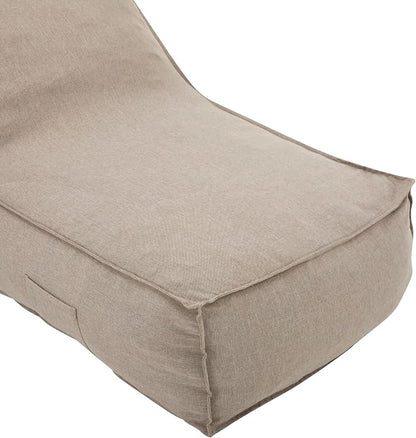 Merax Outdoor Bean Bag Chairs, 48" L Lounger Chair for Adults Bean Bag Couch Sofa with Foam Filled for Patio Pool Balcony & Desk, Water-Repellence Fabric Outside Beanbag Chair, Beige