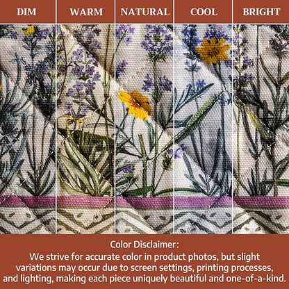 Maison d'Hermine Oven Gloves 100% Cotton Oven Mitt 7" x 13" with Loop Heat Resistant BBQ Cooking Gloves Baking Grilling Kitchen Hotel Home Farmhouse Spring Summer (Pack of 1, Fanny Lavender)
