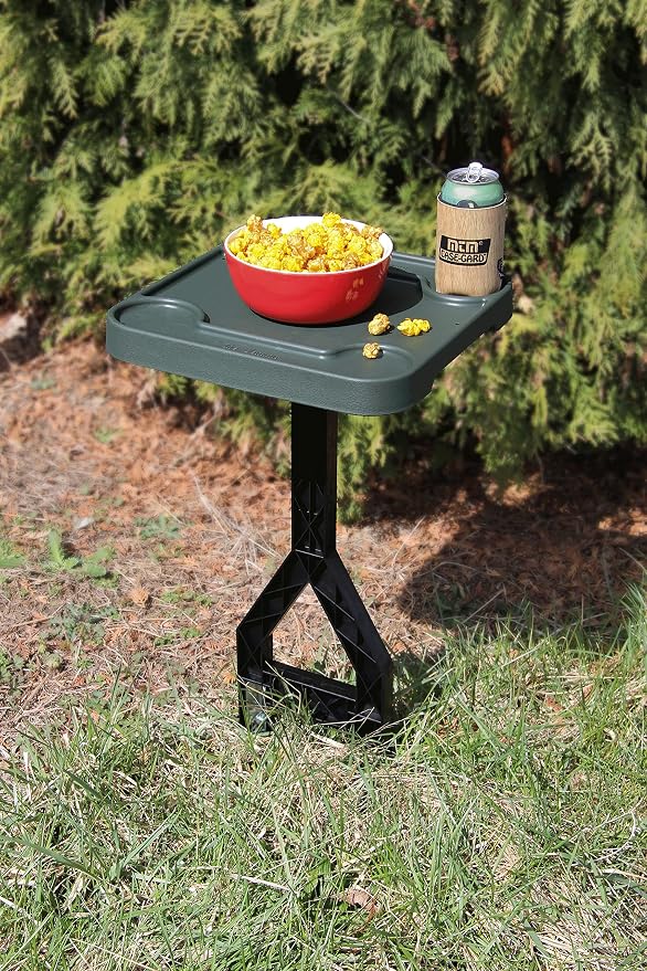 MTM JM-1-11 Jammit Personal Outdoor Table, Cookouts, BBQ, Sports, 13.5"x13.5"x24" Tall, USA Made, Forest Green