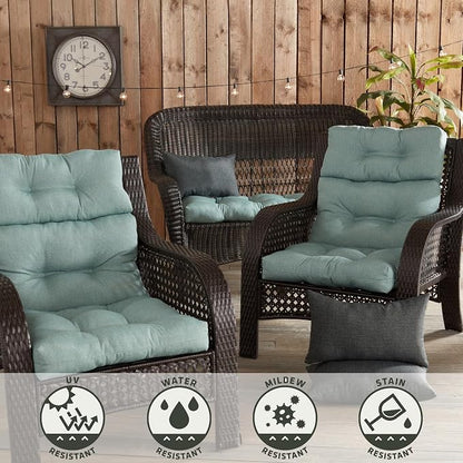 Greendale Home Fashions Seafoam 44'' x 22'' Outdoor High Back Chair Cushion