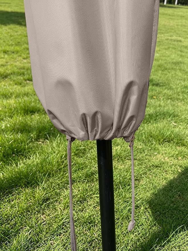 Umbrella Cover for 6ft to 9ft Patio Umbrellas, Waterproof and Durable Market Umbrella Cover with Zipper and Rod