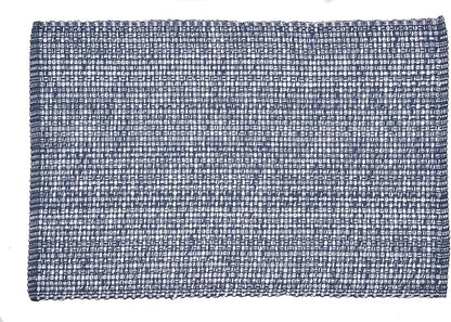 Urban Villa Placemats for Dining Table 100% CottonPlacemats 14''x20'' Over Sized Tablemats Set of 6Placemats Blue/White Two Tone Tablemats for Family Dinners Wedding Parties Everyday Use Placemats