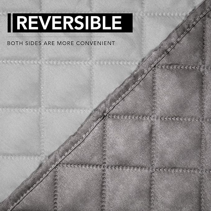 Easy-Going Oversized Recliner Cover Reversible Couch Cover Sofa Cover for Living Room Water Resistant Furniture Protector with Elastic Straps for Pets Dog (Oversized Recliner, Gray/Light Gray) | Machine Washable Slipcover For Dogs, Water Resistant Furn...