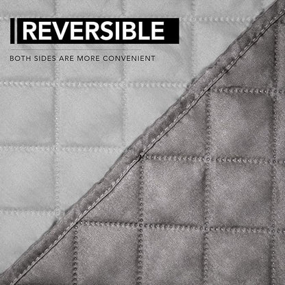 Easy-Going Oversized Recliner Cover Reversible Couch Cover Sofa Cover for Living Room Water Resistant Furniture Protector with Elastic Straps for Pets Dog (Oversized Recliner, Gray/Light Gray) | Machine Washable Slipcover For Dogs, Water Resistant Furn...
