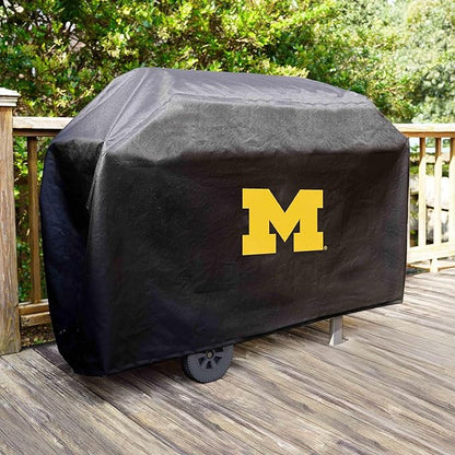 FANMATS 41196 Michigan Rectangular Grill Cover - Fits 3 and 4 Burner Grills - 68in x 21in x 35in