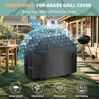 Grill Cover 50 Inch - Superior BBQ Cover for Weber Spirit 300 and 200 Series Grill, 600D Outdoor Barbecue Covers Waterproof Heavy Duty for Weber Spirit E210, E215, E310, E315, E320 and E330