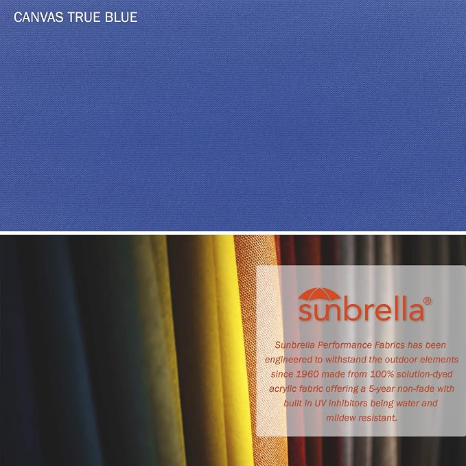 California Umbrella 11' Rd. Venture Series Contract Grade Patio Umbrella, Pulley Open, Bronze Finish, Sunbrella True Blue