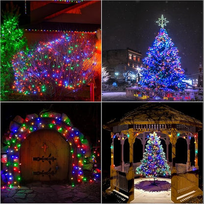 200LED 66FT Multicolor Christmas Mini String Lights,Plug in Waterproof Connectable LED Fairy Lights,Indoor & Outdoor Christmas Tree Lights for Home Party Garden Yard Bedroom Decor