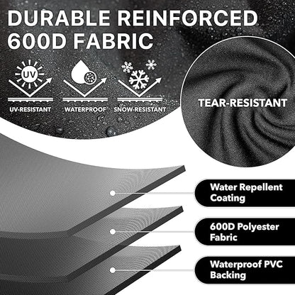 Simple Houseware 64 in. Heavy-Duty BBQ Gas Grill Cover, 600D Polyester Waterproof, Weather-Resistant