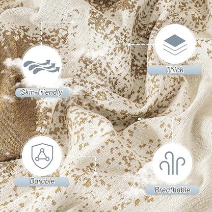 MYSKY HOME Couch Cover for Sectional Sofa Set,Boho Furniture Protector, Sofa Cover Washable for Pets, Couch Covers for 3 Seat Sofa, Chenille Multi-Use Throw Blanket, 71" X134"