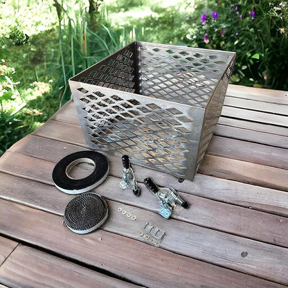 Total Control Offset Smoker Mod Kit for Oklahoma Joe's, and Most Other Offset Smokers Includes Gaskets, Lid Latches and Charcoal Basket (for Oklahoma Joe's Longhorn)