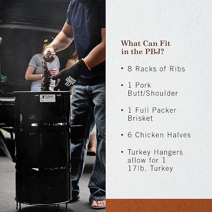 Pit Barrel Cooker 14 in. Pit Barrel Junior Charcoal Smoker Package Black PKG1001J