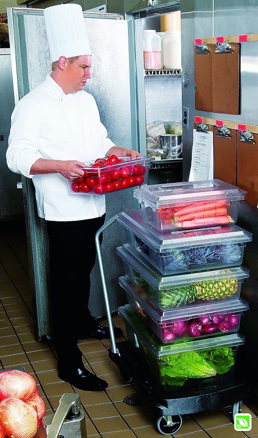 Rubbermaid Commercial Products Food Storage Box, 3.5 Gallon Capacity, White, for Restaurant/Kitchen/Cafeteria