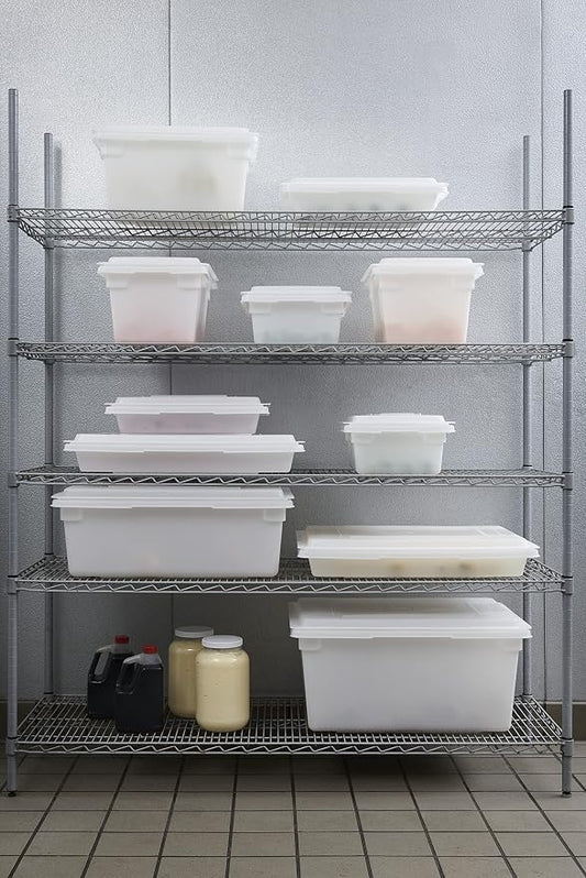 Rubbermaid Commercial Products Food Storage Box, 8.5 Gallon Capacity, White, for Restaurant/Kitchen/Cafeteria