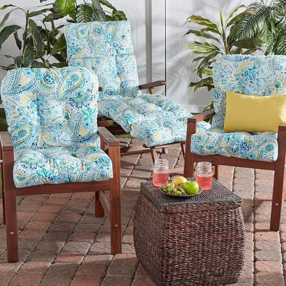 Greendale Home Fashions 72 x 22-inch Outdoor Chaise Lounge Cushion, Paisley