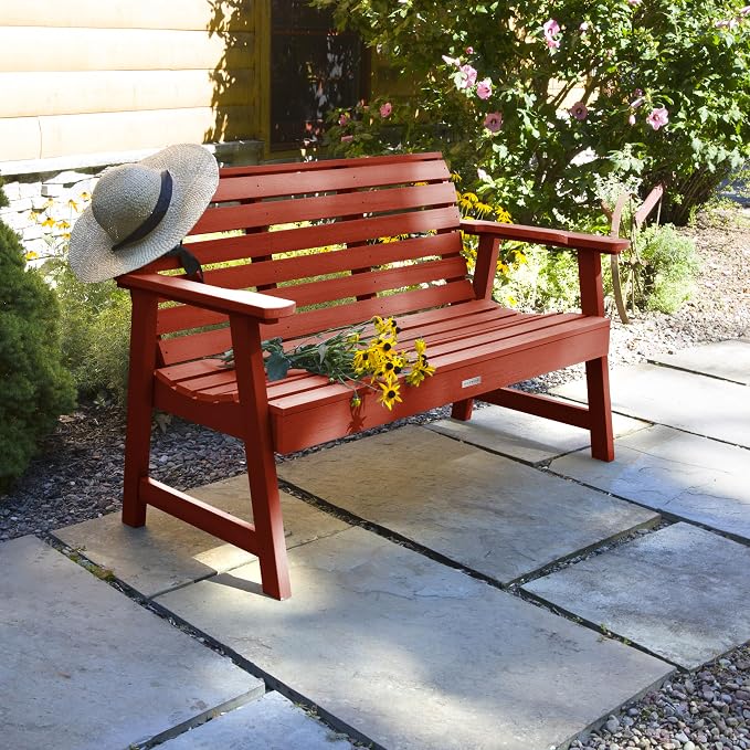 highwood Weatherly 4-Piece Garden Conversation Set, Rustic Red