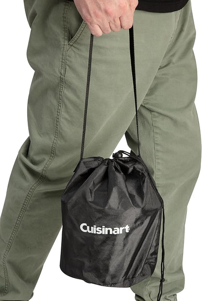 Cuisinart Cleanburn Smokeless Tabletop Fire Pit, 7.5” Lightweight Portable Smokeless Fire Pit with Removable Base for Ash & Carry Bag, Small Outdoor Heater for Patio, Camping & RV, Portable Heater