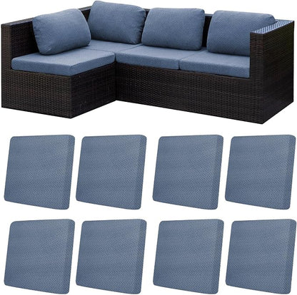8Pcs Patio Cushion Covers, Outdoor Stretch Cushion Covers, Washable | Stretch Fit, Replacement, Washable and Reusable Furniture Protectors, Fits most patio furniture cushion covers, Cover Only
