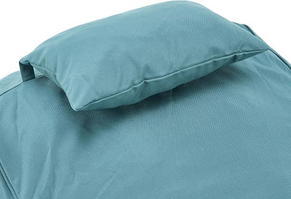 Christopher Knight Home Morton Outdoor Bean Bag Chair Set of 2, Fabric Bean Bag Chair for Adults and Kids, Indoor/Outdoor Sun Lounger with Headrest, Patio Chaise Lounge Chair Set of 2, Teal
