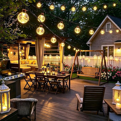 Joomer Solar String Lights Outdoor Waterproof, 65FT 100LED Globe,Warm White | 8 Modes Waterproof Outdoor Solar Powered Patio Lights for Spring Summer Garden Lawn Gazebo Porch Backyard Tree Decorations