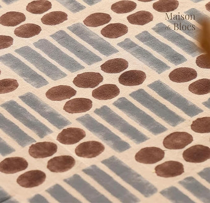 100% Cotton Hand Block Printed, Tablecloth for Kitchen, Dining, Table Cover for Parties, Chritmas, Weddings, Barbecues and Summer picnics Table Cloth
