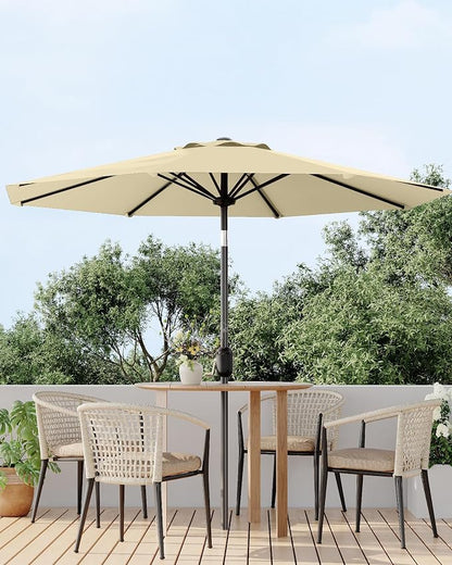 GarveeLife 9 ft Patio Umbrella, Outdoor Table Market Umbrella