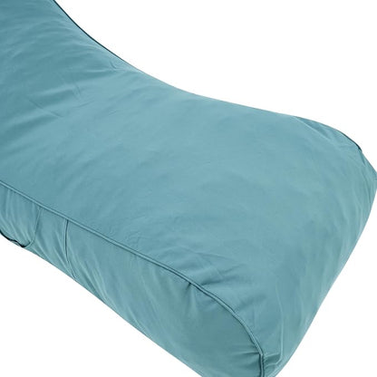 Christopher Knight Home Morton Outdoor Bean Bag Chair Set of 2, Fabric Bean Bag Chair for Adults and Kids, Indoor/Outdoor Sun Lounger with Headrest, Patio Chaise Lounge Chair Set of 2, Teal
